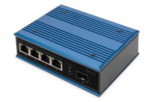 Industrial 4+1 Port Fast Ethernet PoE Switch Unmanaged. 4 RJ45 Ports 10/100 Mbits
