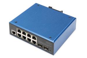 Industrial 8+2 Port L2 Managed Gigabit Ethernet Switch 8x GE RJ45 + 2 SFP Port